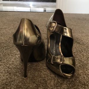 Giuseppe Zanotti Design metallic bronze 4in heels